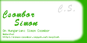 csombor simon business card